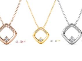 Cupón descuento oferta Conjunto de colgante y pendientes hechos con cristales de Swarovski®: Rosa dorado + dorado / 2