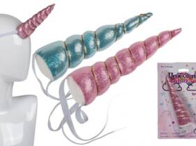 Cupón descuento oferta Set de 2 cuernos de unicornio de peluche con purpurina: 2