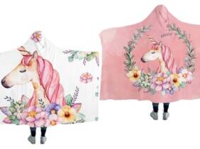 Cupón descuento oferta Manta con capucha unicornio: E / 130 x 150 cm