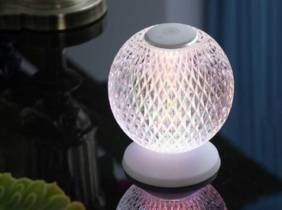 Cupón descuento oferta Lámpara de noche bola de cristal con sensor táctil: Base plateada