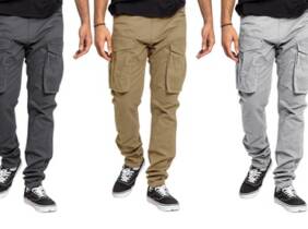 Cupón descuento oferta Pantalones cargo holgados con cordón y bolsillos: Gris claro / Talla M