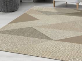 Cupón descuento oferta Alfombra con motivos geométricos: Beige / 80 x 150 cm