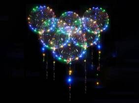 Cupón descuento oferta Pack de globos transparentes con luces LED: Azul / Pack de 10