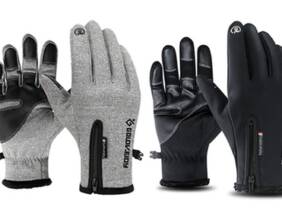 Cupón descuento oferta Par de guantes táctiles impermeables : Gris / Talla M / x 1