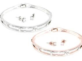 Cupón descuento oferta Pulsera y pendientes Annabelle hechos con cristales de Swarovski®: Rosa / 1