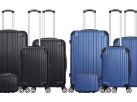 Cupón descuento oferta Conjunto de maletas de diferentes tamaños con neceser a juego: Burdeos
