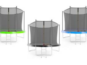 Cupón descuento oferta Trampolín con red de seguridad y escalera: Verde