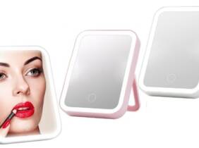 Cupón descuento oferta Espejo de maquillaje con luz LED recargable por USB: Blanco