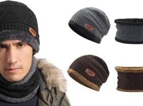 Cupón descuento oferta Conjunto de gorro y bufanda: Marrón