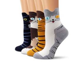 Cupón descuento oferta Juego de 4 calcetines con forma de gato: 2