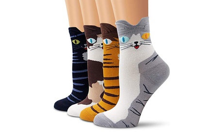 Cupón descuento oferta Juego de 4 calcetines con forma de gato: 2
