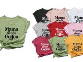 Cupón descuento oferta Camiseta Mama Needs Coffee : Blanco / XL