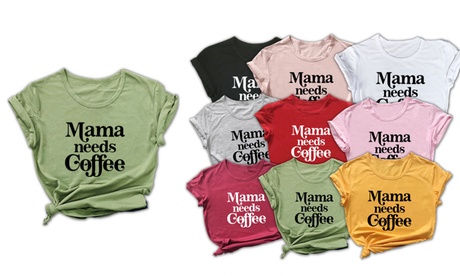 Cupón descuento oferta Camiseta Mama Needs Coffee : Blanco / XL