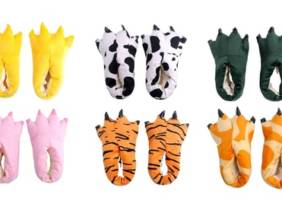 Cupón descuento oferta Zapatillas de casa con diseño de pata de animal: M / Rosa