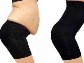 Cupón descuento oferta Faja pantalón de cintura alta con efecto reductor: Negro / Talla 4XL / 1 faja