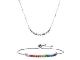 Cupón descuento oferta Collar y/o pulsera Arcoíris con cristales de Swarovski®: Collar