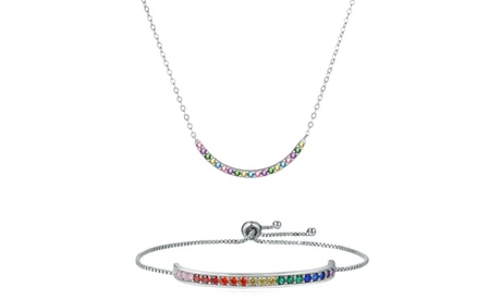 Cupón descuento oferta Collar y/o pulsera Arcoíris con cristales de Swarovski®: Collar