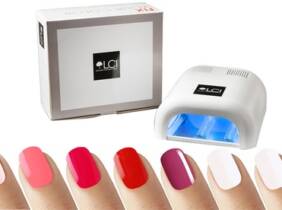 Cupón descuento oferta Kit de manicura de gel con lámpara UV y esmaltes: Lámpara UV con 3 esmaltes