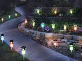 Cupón descuento oferta Luces LED solares para jardín: Blanco / 8