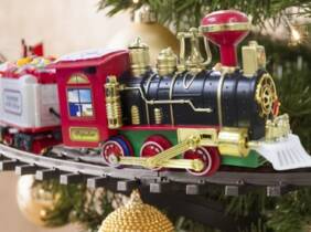Cupón descuento oferta Tren de Navidad decorativo