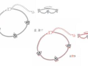 Cupón descuento oferta Conjunto de joyería Elara decorado con cristales de Swarovski®: 1 / Plateado