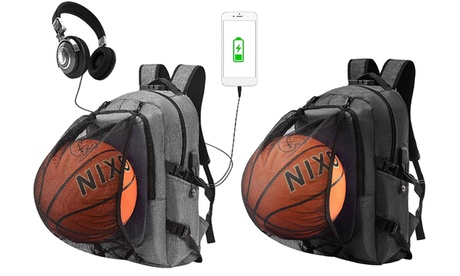 Cupón descuento oferta Mochila de baloncesto con puerto de carga USB: Negro