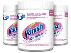 Cupón descuento oferta Pack de 3 quitamanchas Oxi Action para ropa blanca de Vanish