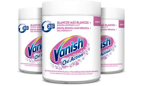 Cupón descuento oferta Pack de 3 quitamanchas Oxi Action para ropa blanca de Vanish