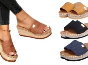 Cupón descuento oferta Sandalias de plataforma con suela antideslizante: Azul / Talla 42