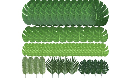 Cupón descuento oferta 60 piezas con 6 diferentes tipos de hojas de palma artificial