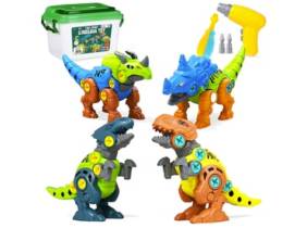 Cupón descuento oferta 1 o 4 juguetes de construcción de dinosaurios: 1 / Velociraptor