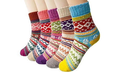 Cupón descuento oferta Paquete de 10 calcetines de lana de invierno para mujer