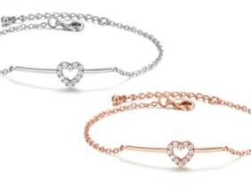 Cupón descuento oferta Pulsera corazón con cristales Swarovski®: Uno de cada / 2