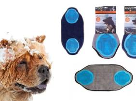Cupón descuento oferta Toalla de microfibra con guante y cepillo integrado para mascotas: 2