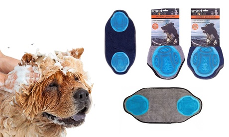 Cupón descuento oferta Toalla de microfibra con guante y cepillo integrado para mascotas: 2