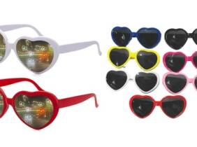 Cupón descuento oferta Gafas de sol de corazón: Negro