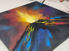 Las Palmas Taller de pintura y texturas con degustación de vinos volcánicos