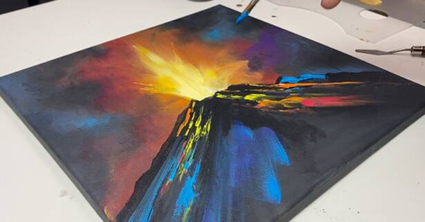 Las Palmas Taller de pintura y texturas con degustación de vinos volcánicos