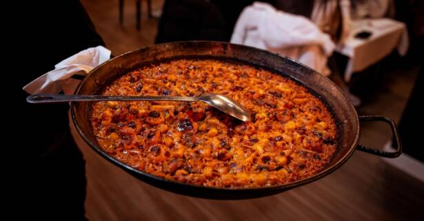 Madrid Menú mediterráneo de arroz para 2 o 4 personas con opción vegetariana