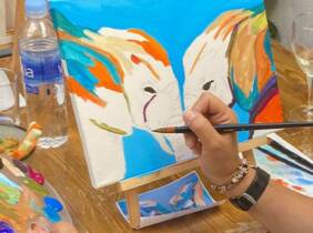 Tenerife Experiencia de pintar mientras bebes vino para 1 o 2 personas